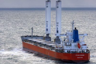 maritimo windwing ahorrar combustible y reducir emisiones en un viaje alrededor del mundo